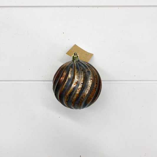 Bronze Wave Ball Ornament