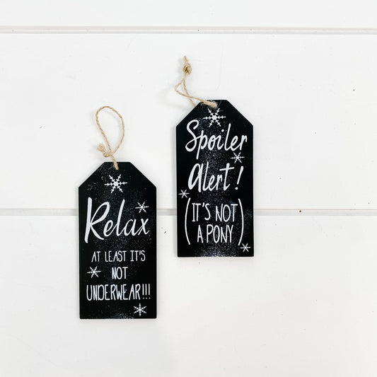 Black Plaque Ornaments