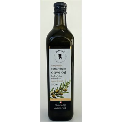 De Luca's Cold Pressed Extra Virgin Olive Oil- 750ml.