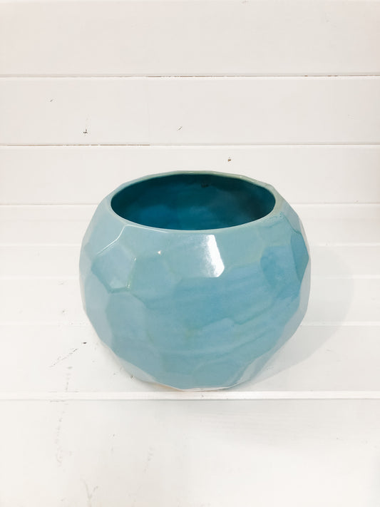 Blue Sphere Pot