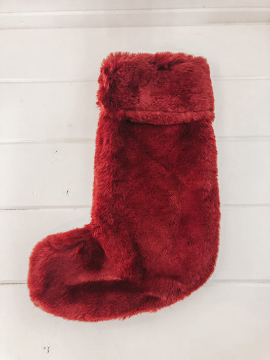 Faux Fur Christmas Stocking