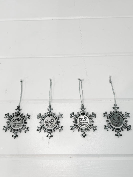 Phrase Metal Ornaments