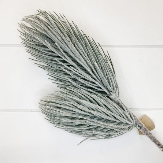 37"H GLITTERED SNOW PINE SPRAY