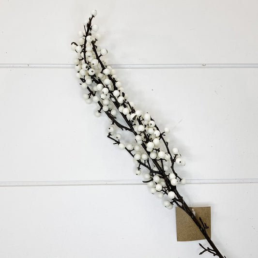 36" Cream Berry Spray