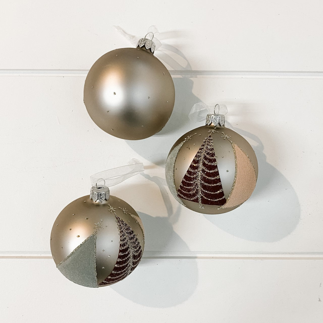 Glittered Tree Ornaments