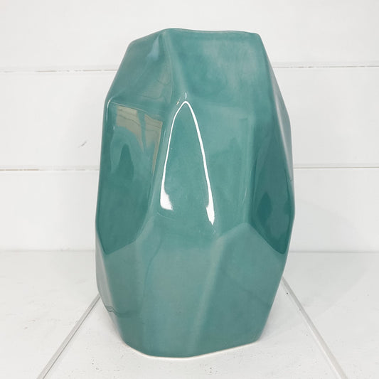 Seafoam ceramic geometric vase/decor