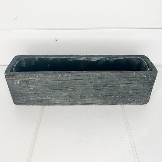 Planter style textured cement pot