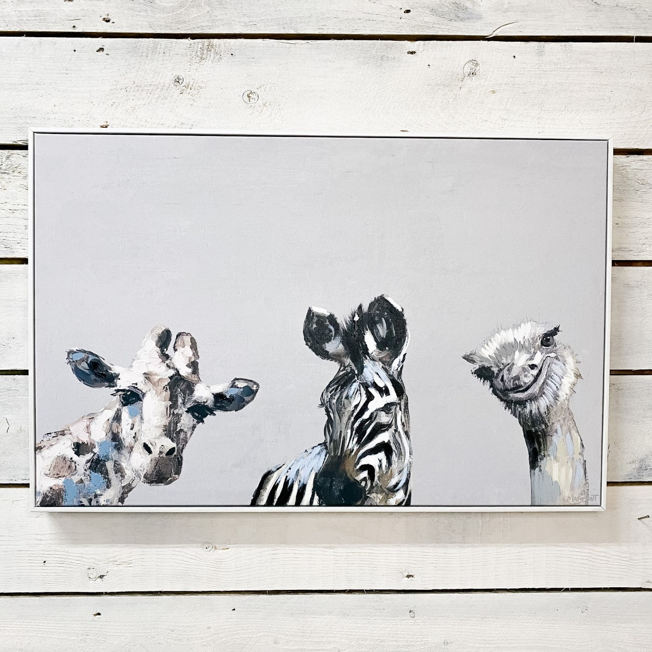 Quirky animal canvas.