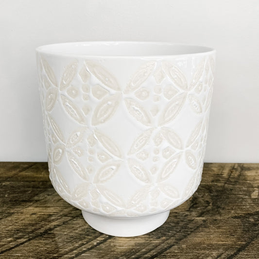Cream Glazed Pot