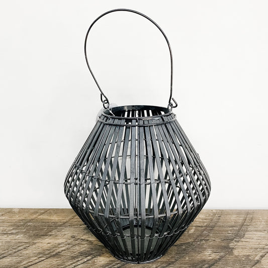 Black Rattan Lantern