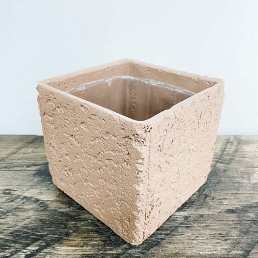 Brown Square Pot