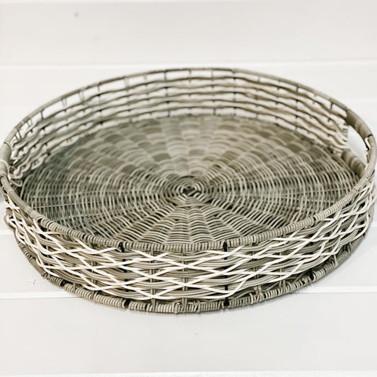 Plastic Rattan Display Tray