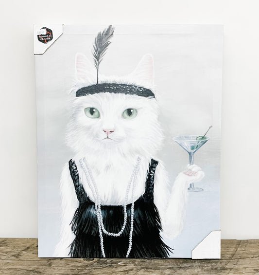 Martini Kitty Canvas
