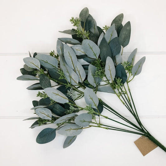 GREY 19"H POLYESTER SEEDED EUCALYPTUS BUSH