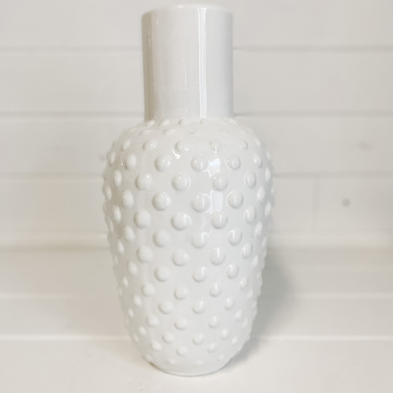 White Bullet Decorative Vase